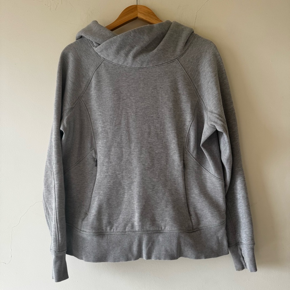 Lululemon gray crossover cowl  neck hoodie